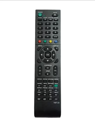 HDF VMT-22 LED TV)Remote Control Compatible LED and LCD TV Remote ( Videocon TV remote Remote Controller(Black)