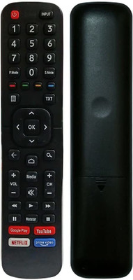 7SEVEN Compatible for Original EN2BX27V VU Remote for HD Smart Android 4K LED UHD Tv VU Smart Tv Remote Control with Hotkeys (Without Voice) VU Tv Remote Controller(Black)