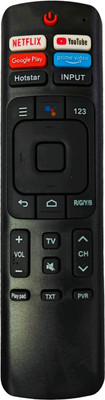 Ehop RF3R69H Compatible Remote control for Smart Tv Smart 4k Ultra HD VU Remote Controller(Black)