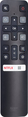 7SEVEN TCL Remote Control for Smart TV RC802V Remote Compatible for TCL TV Remote 55EP680 40A325 49S6500 55P8S 55P8 50P8 65P8 40S6500 43S6500FS 49S6800FS 49S6800 49S6510FS (Without Voice Function/Google Assistant and Non-Bluetooth remote) (With NETFLIX Hotkey) TCL TV, iFFALCON TV Remote Controller(B