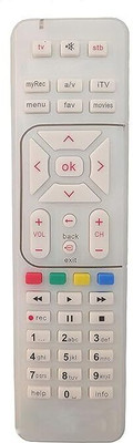 Tech Vibes Airtel Set Top Box Remote Unbreakable Unbreakable Remote Control Compatible with AIRTEL Set TOP Box DTH HD Digital TV Airtel Remote Controller(White)