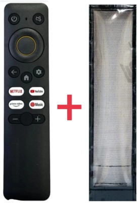 Paril (Remote+Cover) Tv Remote compatible for Realme Smart led/lcd Tv (TvR-55 RC) With PU Leather Protective Cover(NO Voice Command)(Same remote Only will work) Remote Controller(Black)