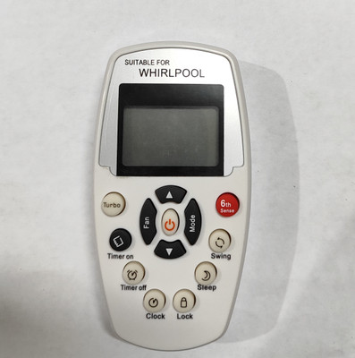 Harsh Enterprises AC-110A Compatible with Whirlphool AC Whirlpool Ac remote Control with 6th sense with AAA Battery Whirlphool Remote Controller(White)