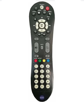 Paril 115 D2H Set top Box LED/LCD Tv Compatible For LED LCD with D2H - Black Videocon Remote Controller Remote Controller(Black)
