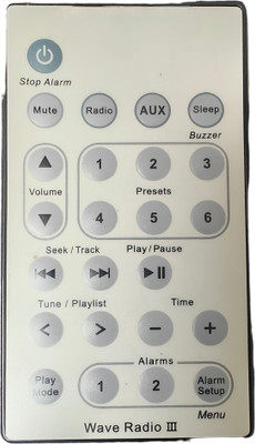 Ehop A3 Compatible Remote Control For  Wave Sound Touch Music Radio System Bose Remote Controller(White)