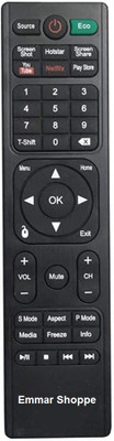 Emmar Shoppe Remote Control-Compatible Smart Tv HOM, BPL, Mitsun, Akai, MEPL, Mitashi Intex & Truvison Smart LED Remote Controller(Black)