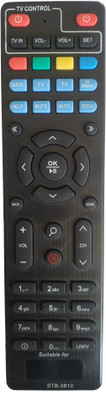 LipiWorld STB-3810 HD Set Top Box Remote Control Compatible For  Jio Setup Box Remote Controller(Black)