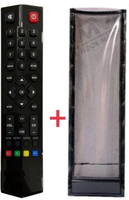 Ethex C-33 New TvR-88 Remote With cover (Remote+Cover) Tv Remote compatible for TCL Smart led/lcd Tv Remote Remote Controller(Black)