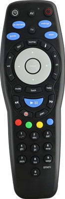 Ladha's Remote Compatible with  Tata Sky DTH SD HD Set Top Box Remote Controller(Black)
