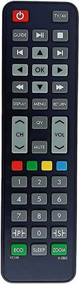 ERNIL V2BG Compatible TV Remote for  LCD LED HD TV VIDEOCON Remote Controller(Black)