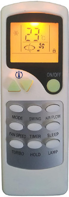 BhalTech 7B ZHF/LT-01 AC Remote Control with Display Light Compatible for VOLTAS AC with Backlight Remote Controller(White)