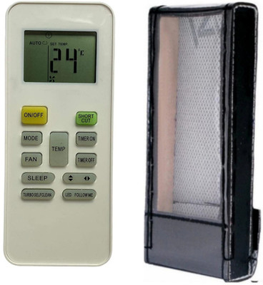 Paril (Remote+Cover) Ac Remote compatible for Midea/Voltas Ac Lloyd / Videocon / Bluestar / Electrolux / Ifb / Reconnect Ac remote With Cover Remote Controller(Black)