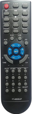 NixGlobal it-485 SUF Remote Compatible with INTEX HOME THEATER Remote Controller(Black)