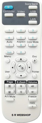 S R WEBSHOP Projector Remote Control Compatible for Epson Projector Remote Controller(White)