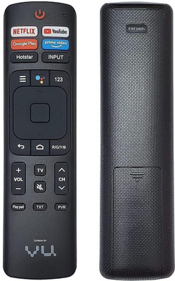 Shigau Smart LED/LCD TV Remote Control, Compatible for LED/LCD TV (Without Voice) VU Remote Controller(Black)