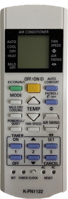 SHIELDGUARD AC Remote Control No.482 Compatible for AC Panasonic Remote Controller(White)