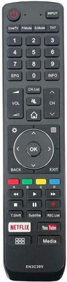 S R WEBSHOP Remote No. EN3C39V (No Voice Command), Compatible for Vu Smart TV LCD/LED Vu Smart Tv Remote Controller(Black)