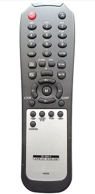 Akshita 2 IN 1 TV Compatible For AT3-01 AT3-02 CRT TV Remote Control AKAI Daba TV Remote Controller(Black)
