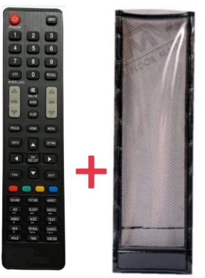 Paril (Remote+Cover) Tv Remote compatible for Micromax Smart led/lcd Tv (TvR-58 RC) With PU Leather Protective Cover(No Voice Command)(Same remote Only will work) Remote Controller(Black)