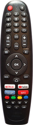 LipiWorld Smart Led TV Remote (NO Voice) Compatible For  Universal Led Tv / Westel Tv Remote Controller(Black)