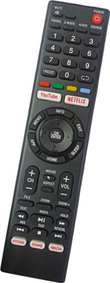 Ehop Compatible Remote Control for Smart LED LCD TV with youtube,netflix buttons WorldTec Remote Controller(Black)