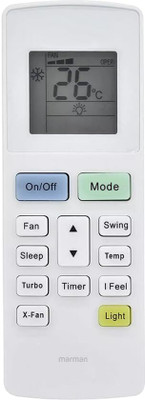 Marman Compatible with Onida AC Remote Control Model 222A Suitable for Split AC - Match Remote Key by Key with Existing Onida Air Conditioner Remote Controller(White)