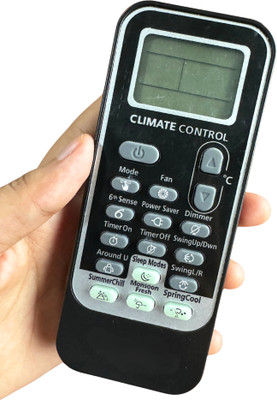 MechFox Air Conditioner Remote Compatible with AC Remote |AC-192| WHIRLPOOL BLACK Remote Controller(Black)