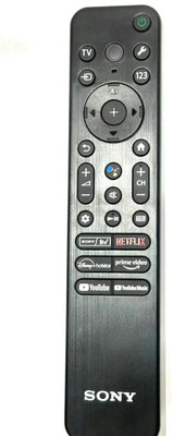 hybite Bluetooth Voice Remote Compatible For Sony LED UHD OLED Smart Android RMF-TX810U SONY Voice Command Remote Controller(Black)