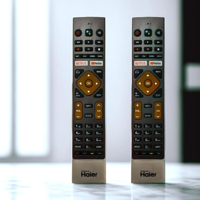 Narayan enterprises Remote Compatible with Tv Combo of 2 Haier Remote Controller(Brown)