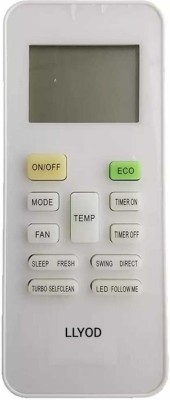 Woniry AC Remote with Display Light Compatible Backlight for Llyod AC Remote LLYOD Remote Controller(White)