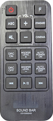 Ehop COV33552428 Compatible remote control for  Sound Bar Speaker COV34445442 LG Remote Controller(Black)