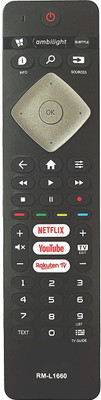 Akshita RM-L 1660 TV Compatible For LCD LED Smart TV Remote Control PHILIPS Remote Controller(Black)
