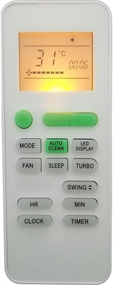 BhalTech 175 AC with Display Light Compatible for  VIDEOCON AC with Backlight Remote Controller(White)