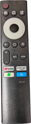 Ehop Compatible remote control for Smart TV ,Remote without voice search Coocaa Remote Controller(Black)