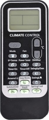 RESORB RE 192 AC Remote Control Compatible for (DG11J1-52) Split AC Compatible for (DG11J1-52) Whirlpool AC Remote Controller(Black)