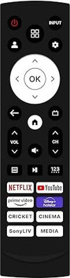 AACL Sonyliv, Hotstar and Y0Utube Use for LCD Led OLED QLED Uhd 4K Android Tvs-Black AACLCompatible with Hisense Smart Tv Remote – Without Voice - Hot Keys Netfix, Remote Controller(Black) AACL Sonyliv, Hotstar and Y0Utube Use for LCD Led OLED QLED Uhd 4K Android Tvs-Black AACLCompatible with Hisense Smart Tv Remote – Without Voice - Hot Keys Netfix, Remote Controller(Black)