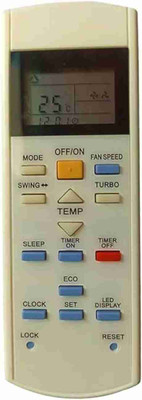 NixGlobal 29i CR0MA AC Remote Compatible with CROMA 1 / 1.5 / 2 TON AC Remote Controller(White)