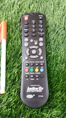 kotra Cable Remote Set-Top Box Remote Control – Compatible, Lightweight & Easy to Use Hathway Cable Remote, Hathway Set top box Remote Remote Controller(Black)