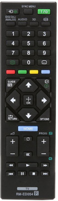 ClipNgo Compatible Remote for  Bravia LED LCD TV with 3D Button Universal Sony Remote Controller(black with 2 Batteries And Cover)
