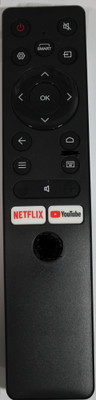 HDF Remote Control Compatible for Micromax Smart TV Remote With Non Voice Supported Smart TV (S-1466-NONVOC) with Non Voice, Google Asst not Supp, Netflix & Youtube Micromax Smart TV Remote -Please Match the Image With Old Remote Controller(Black)