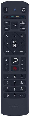 Marman Compatible with Jio Fiber Set Top Box Remote Control Non Voice Command - Match With Existing Remote Key For Better Performance - Pairing Not Required JIO Remote Controller(Black)