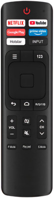 VRAVIA compatible with android Smart led Tv( non voice) VU Remote Controller(Black)