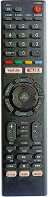 BhalTech LED Smart Tv Remote Control with Netflix YouTube Hotstar Function Compatible for Worldtech Remote Controller(Black)