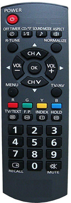 BhalTech LED LCD TV Universal Compatible for Panasonic Tv Remote Controller(Black)