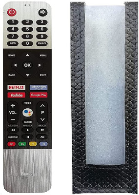 BhalTech TV PU Leather Case Cover Perfect Fitting Specially Designed Protective Remote (Only Remote Cover) Pls Check Your Remote Dimensions Compatible for SKYWORTH Remote Controller(Black)