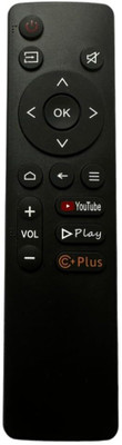 mumax YouTube & Plus Functions No: 1053 (No Voice), Compatible for Coocaa Smart TV Coocoa Remote Controller(Black)