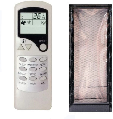 Ethex C-26 Re-7A Remote With cover (Remote+Cover) Ac Remote compatible for Videocon Ac Remote Controller(White)