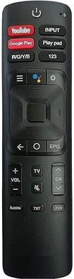 Tech Vibes Vu tv Remote Remote Compatible with VU Smart LED LCD HD TV EN2BP27V (Without Voice) VU Tv Remote Controller(Black)