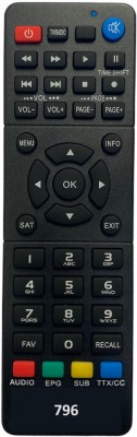 Upix 3010 Free Dish (WiFi) DTH Remote Free Dish DTH (with WiFi) (EXACTLY SAME REMOTE WILL ONLY WORK) Remote Controller(Black)