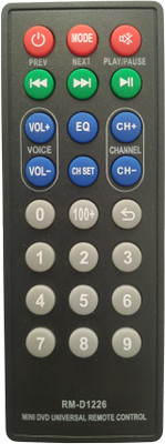 LipiWorld RM-D1226 Universal DVD/CD/MP3/Audio CAR Player Universal Remote (Please Check Second Image) Compatible For KY-009 KY-003 DY-001 RD-002 KY-001 Remote Controller(Black)